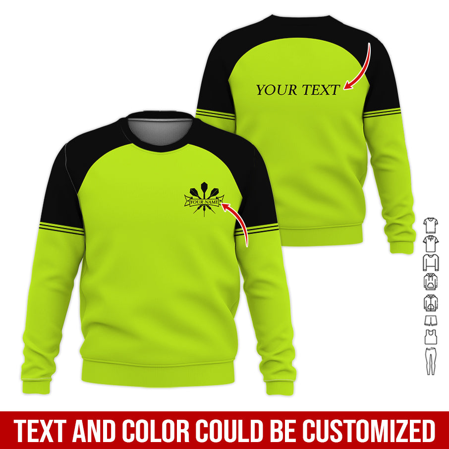 Personalized Name & Text Darts Sweatshirt, Customized Name Darts Sweatshirt For Men & Women - Gift For Darts Lovers, Darts Players