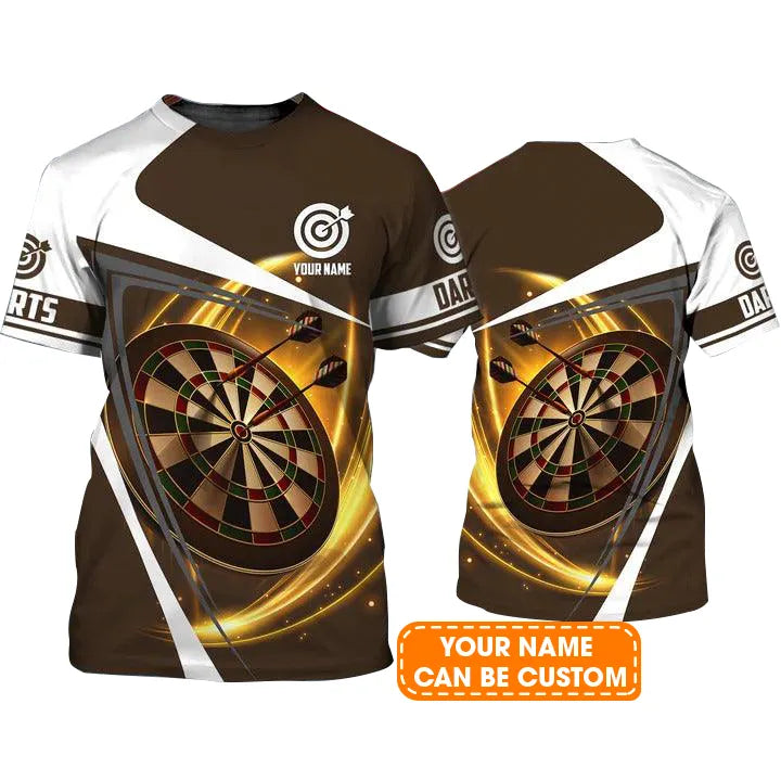 Customized Name Darts T Shirt, Darts Lighting Personalized Name Darts T Shirt For Men - Gift For Darts Lovers, Darts Team Players