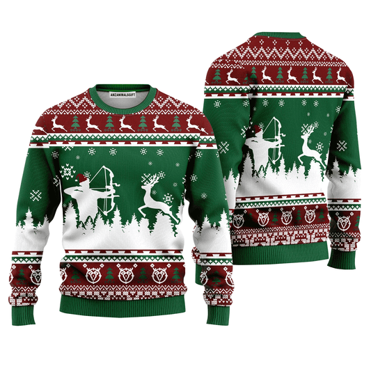 Hunting Deer Sweater Merry Christmas, Ugly Sweater For Men & Women, Perfect Outfit For Christmas New Year Autumn Winter