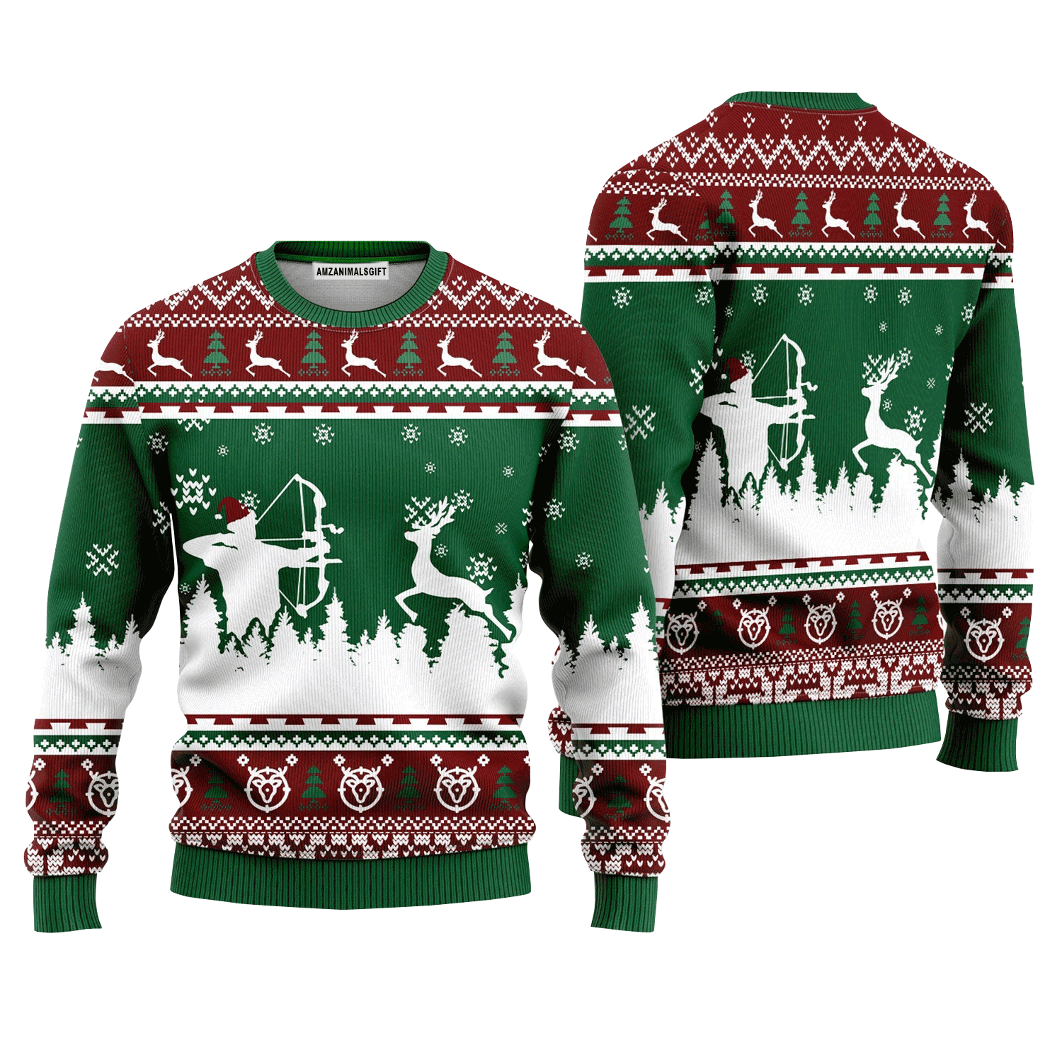 Hunting Deer Sweater Merry Christmas, Ugly Sweater For Men & Women, Perfect Outfit For Christmas New Year Autumn Winter
