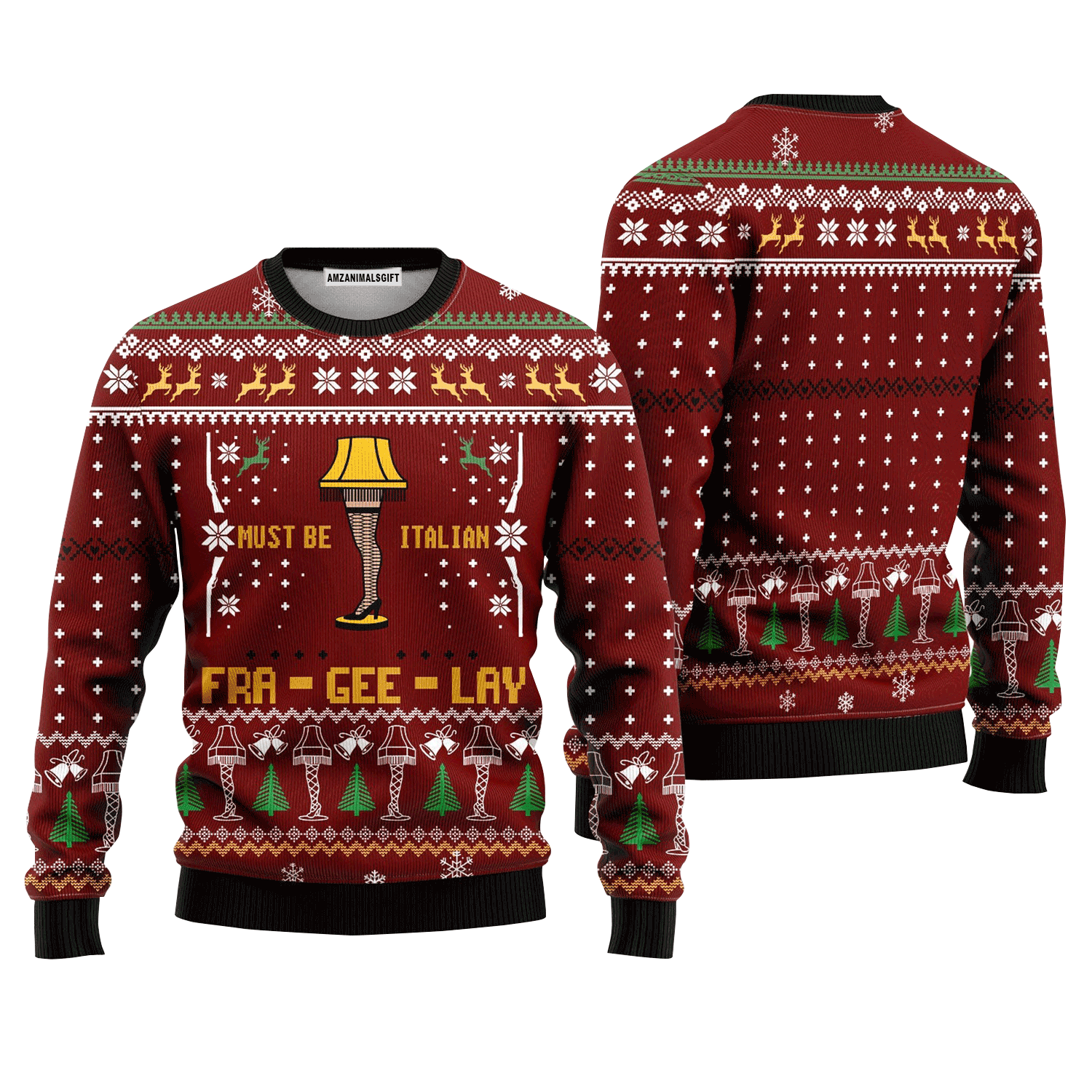 Must Be Italian Fra Gee Lay Sweater, Ugly Sweater For Men & Women, Perfect Outfit For Christmas New Year Autumn Winter