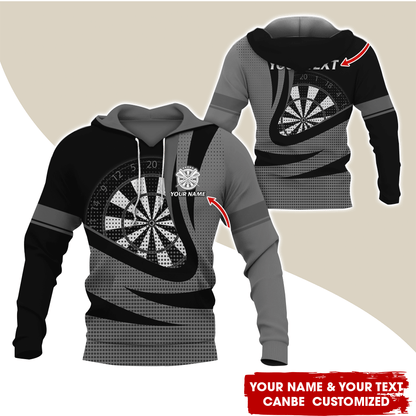 Personalized Name & Text Darts Premium Hoodie, Spot Pattern Darts Hoodie, Perfect Gift For Darts Lovers, Friend, Family