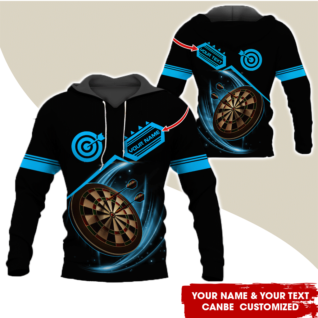 Customized Name & Text Darts Premium Hoodie, Darts Hoodie For Men & Women, Perfect Gift For Darts Lovers, Friend, Family