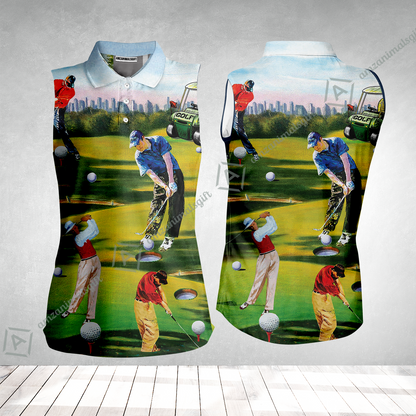 Golf Men Long Polo Shirt - Golf Men, Golf Cart Long Polo Shirt - Perfect Gift For Men & Women, Golf Lover