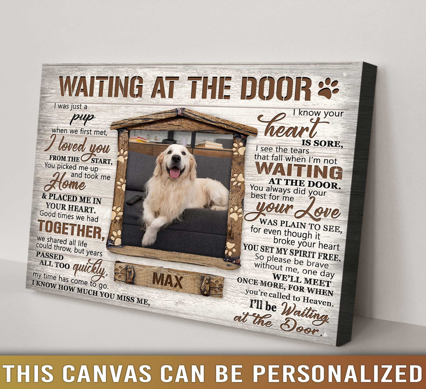 Personalized Dog Landscape Canvas, Unique Pet Memorial Gifts, Sayings For Loss Of Pet Dog Lover Gifts, Perfect Gift For Dog Lovers, Friends, Family