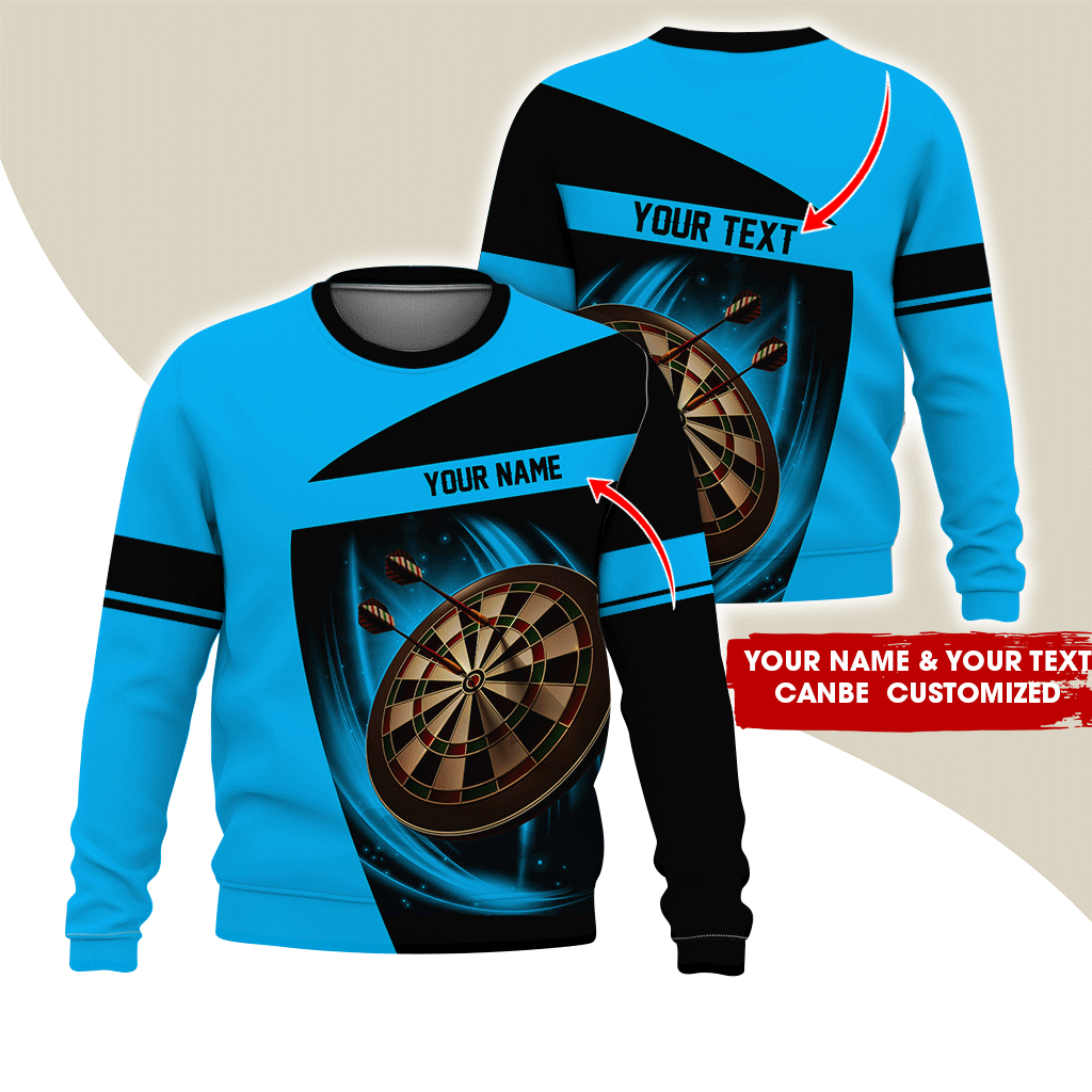 Customized Darts Sweatshirt, Personalized Name & Text Sweatshirt,  Darts Team Is My Life Sweatshirt, Perfect Gift For Darts Lovers, Darts Player
