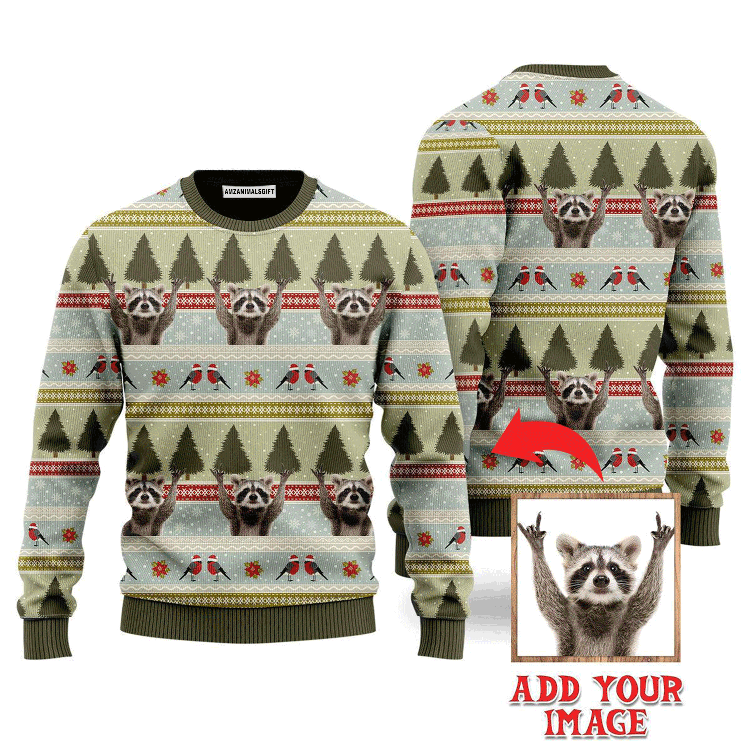 Funny Raccoon It Is Wonderful Time Custom Christmas Sweater, Ugly Sweater For Men & Women, Perfect Outfit For Christmas New Year Autumn Winter