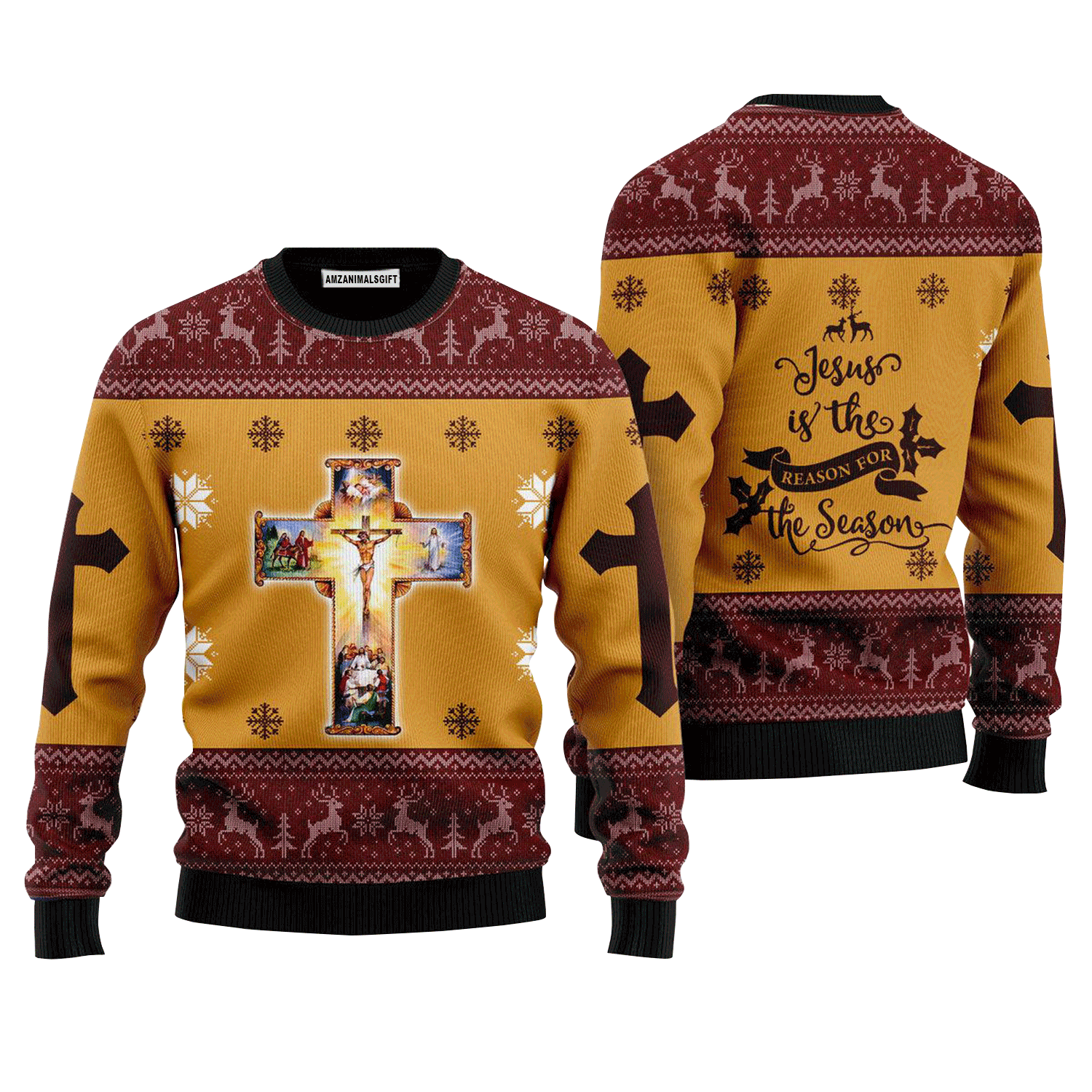 Jesus Sweater Jesus is The Reason For The Season, Ugly Sweater For Men & Women, Perfect Outfit For Christmas New Year Autumn Winter