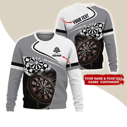 Customized Name & Text Darts Sweatshirt, Custom Darts Team Is My Life Sweatshirt For Men & Women - Gift For Darts Lovers, Darts Players