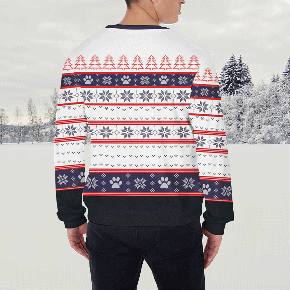 Personalized Pet Sweater - Custom Pet Christmas Sweater, Christmas Funny Sweater White Color, Custom Sweater Design For Dog Lovers, Friend, Family