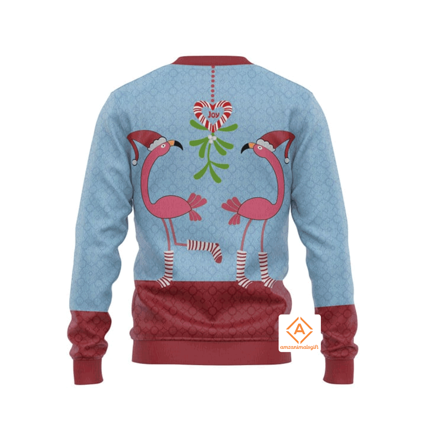 Pink Flamingos Funky Pattern Christmas Sweater, Ugly Sweater For Men & Women, Perfect Outfit For Christmas New Year Autumn Winter