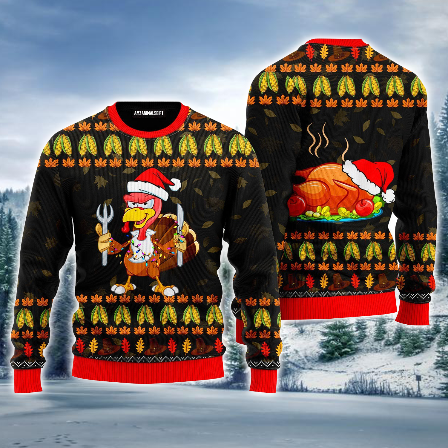 Thanksgiving Ugly Sweater, Funny Turkey Ugly Sweater For Men & Women, Perfect Gift For Thanksgiving, Friends, Family