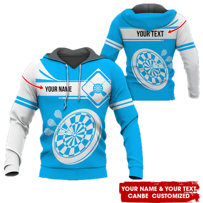 Customized Name Darts Premium Hoodie, Dartboards Pattern Darts Hoodie For Men & Women - Gift For Darts Lovers, Friend, Family