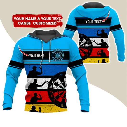 Customized Name Darts Premium Hoodie, How To Play Darts Pattern Darts Hoodie For Men & Women - Gift For Darts Lovers, Friend, Family
