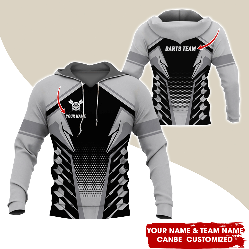 Personalized Name & Text Premium Hoodie For Men & Women, Perfect Gift For Darts Lovers, Friend, Family