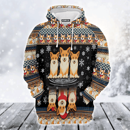 Corgi Premium Christmas Hoodie, Pembroke Welsh Corgi Christmas Unisex Hoodie For Men & Women - Perfect Gift For Christmas, Corgi Lover