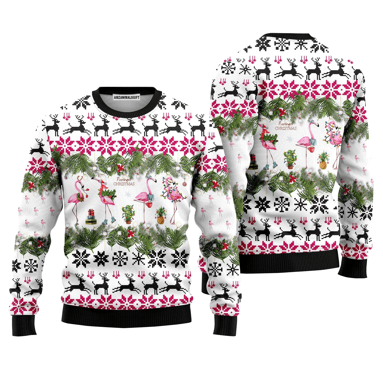 Flamingo Sweater Flamingos Christmas, Ugly Sweater For Men & Women, Perfect Outfit For Christmas New Year Autumn Winter