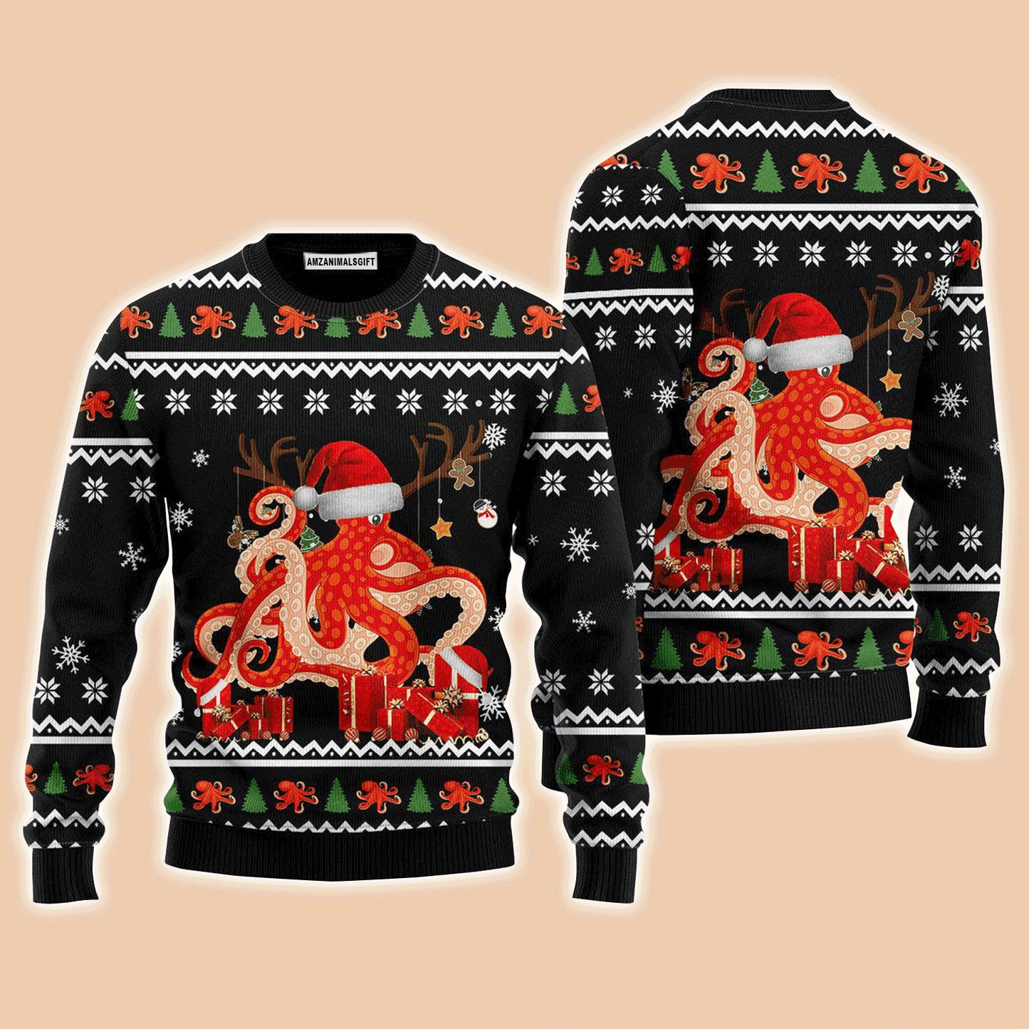 Merry Octomas Sweater Christmas, Ugly Sweater For Men & Women, Perfect Outfit For Christmas New Year Autumn Winter