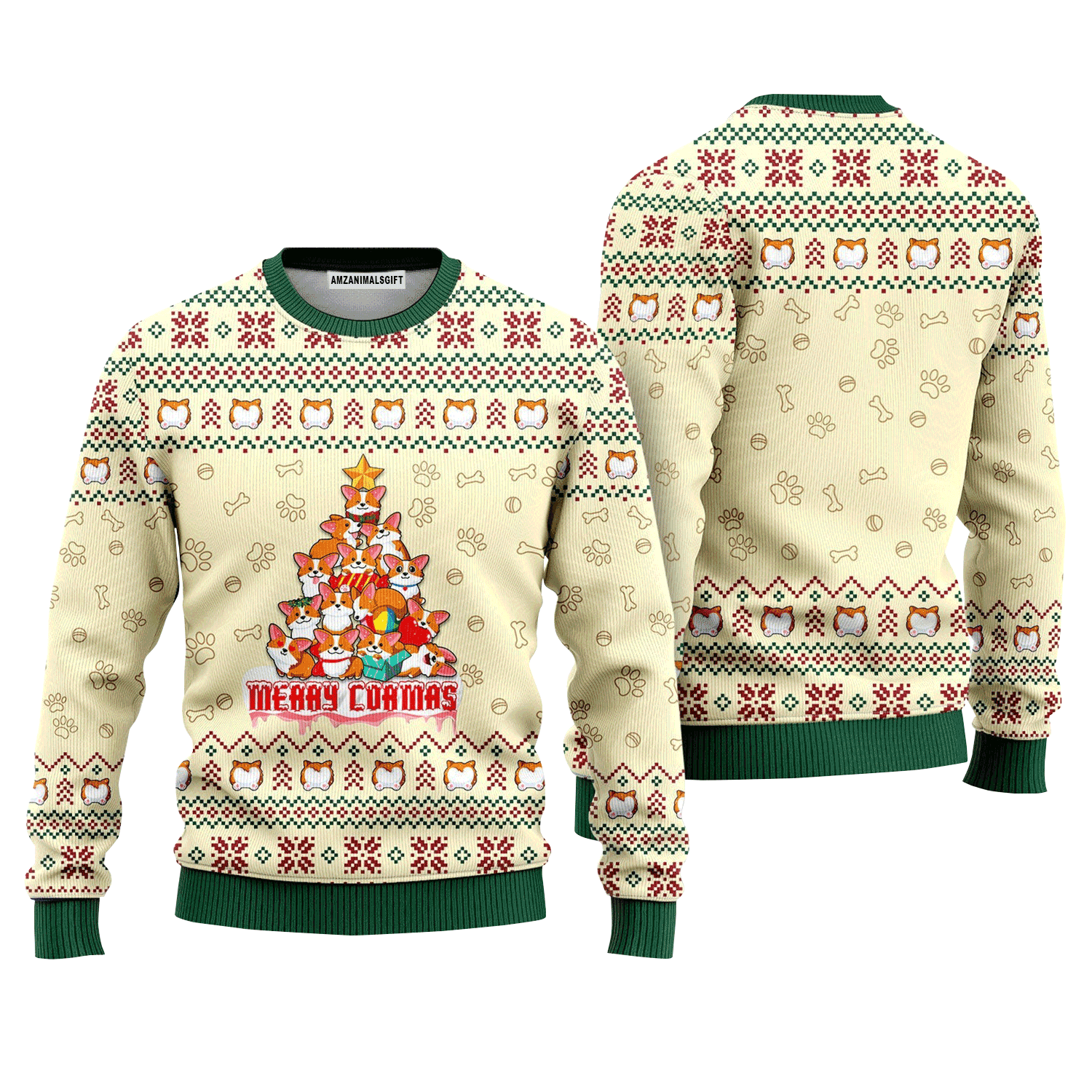 Funny Dog Merry Corgmas Tree Sweater, Ugly Sweater For Men & Women, Perfect Outfit For Christmas New Year Autumn Winter
