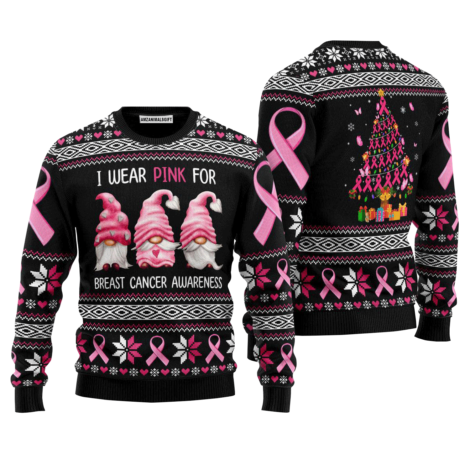 Breast Cancer Sweater I Was Pink For Breast Cancer, Ugly Sweater For Men & Women, Perfect Outfit For Christmas New Year Autumn Winter