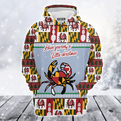 Maryland Xmas Premium Christmas Hoodie, Have Yourself a Little Christmas Unisex Hoodie For Men & Women - Perfect Gift For Christmas, Maryland Lovers