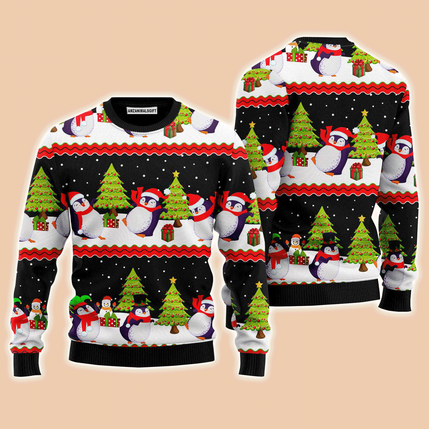 Lovely Penguin Christmas Sweater, Ugly Sweater For Men & Women, Perfect Outfit For Christmas New Year Autumn Winter