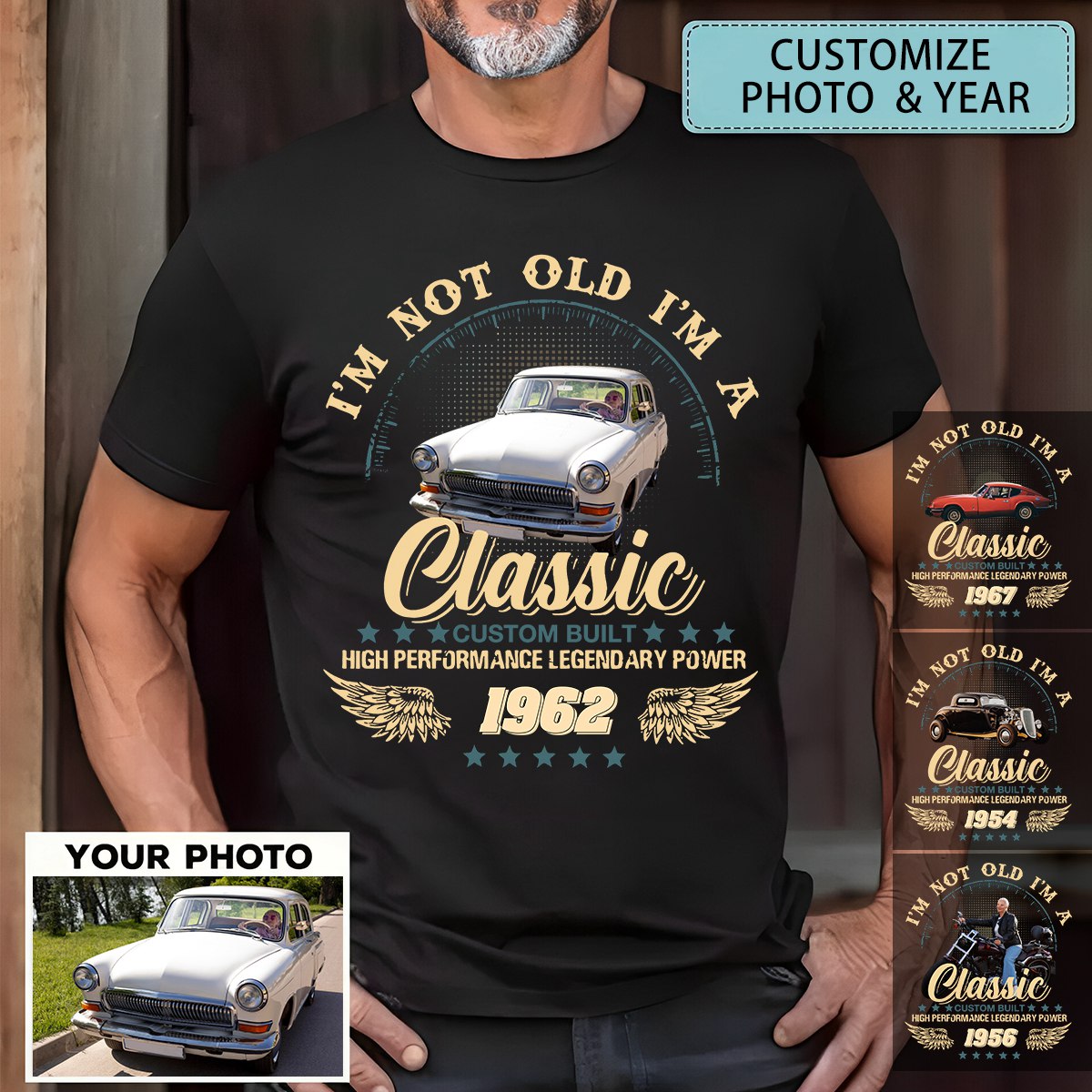 Personalized Gifts For Dad Shirt, Classic Car I'm Not Old Shirt, Father‘s Day Gift For Dad, Husband, Grandpa