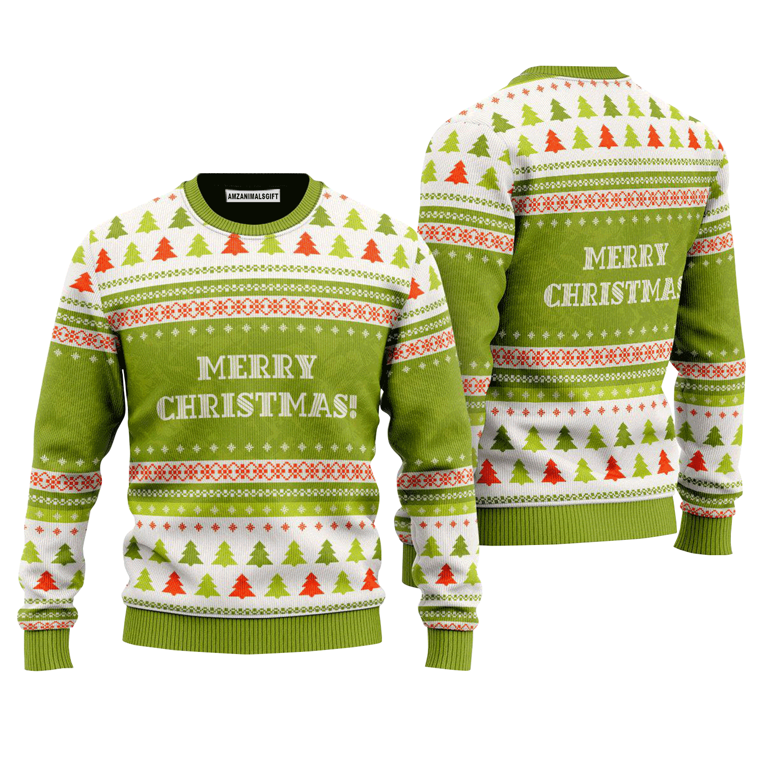 Crazy Green Christmas Pattern Sweater, Ugly Sweater For Men & Women, Perfect Outfit For Christmas New Year Autumn Winter