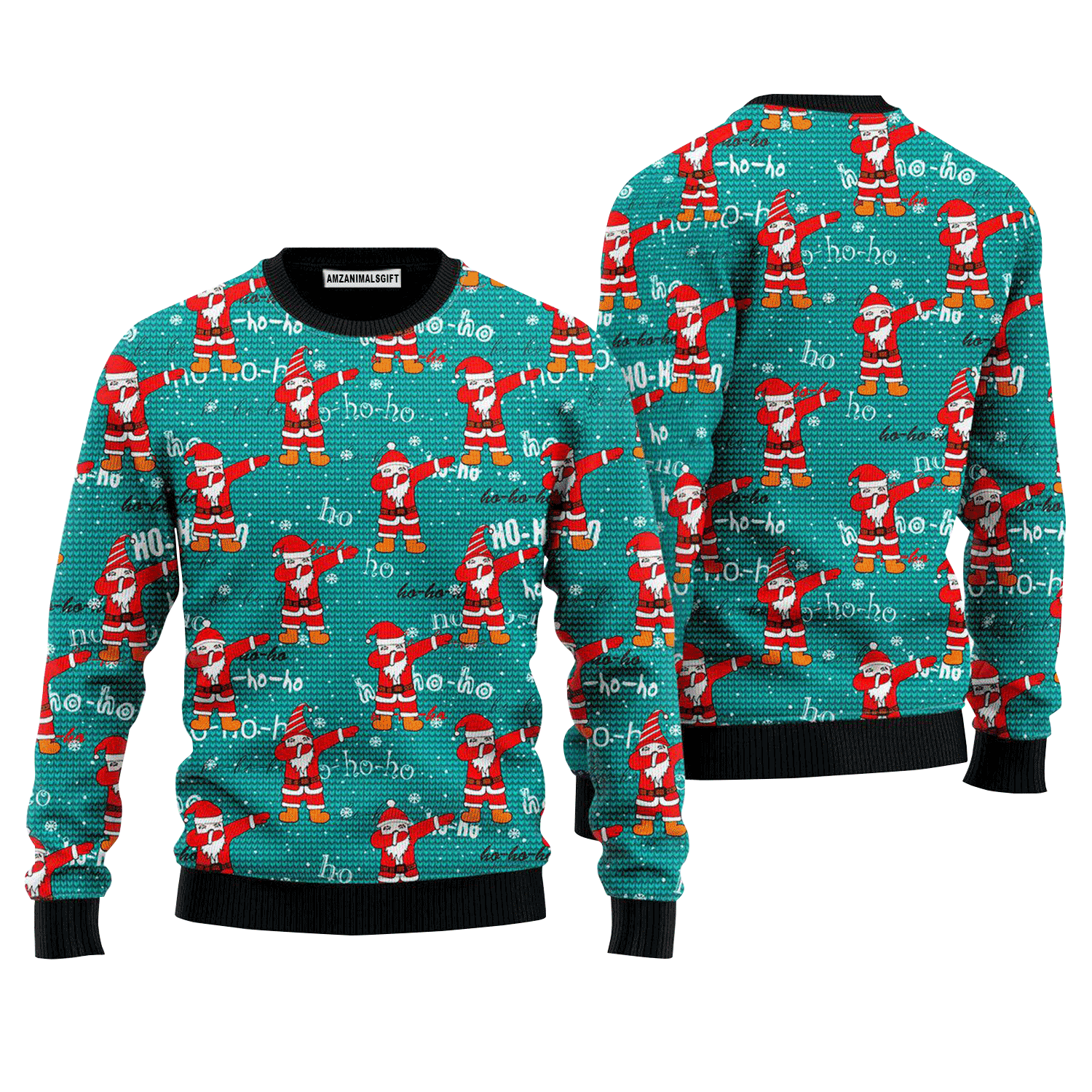 Funny Santa Dabbing Pattern Sweater, Ugly Sweater For Men & Women, Perfect Outfit For Christmas New Year Autumn Winter