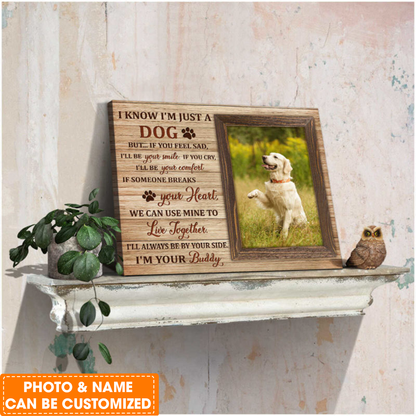 Personalized Dog Landscape Canvas, I Will Be Your Smile Canvas, Custom Your Pet Photo, Perfect Gift For Dog Lovers, Friend, Family