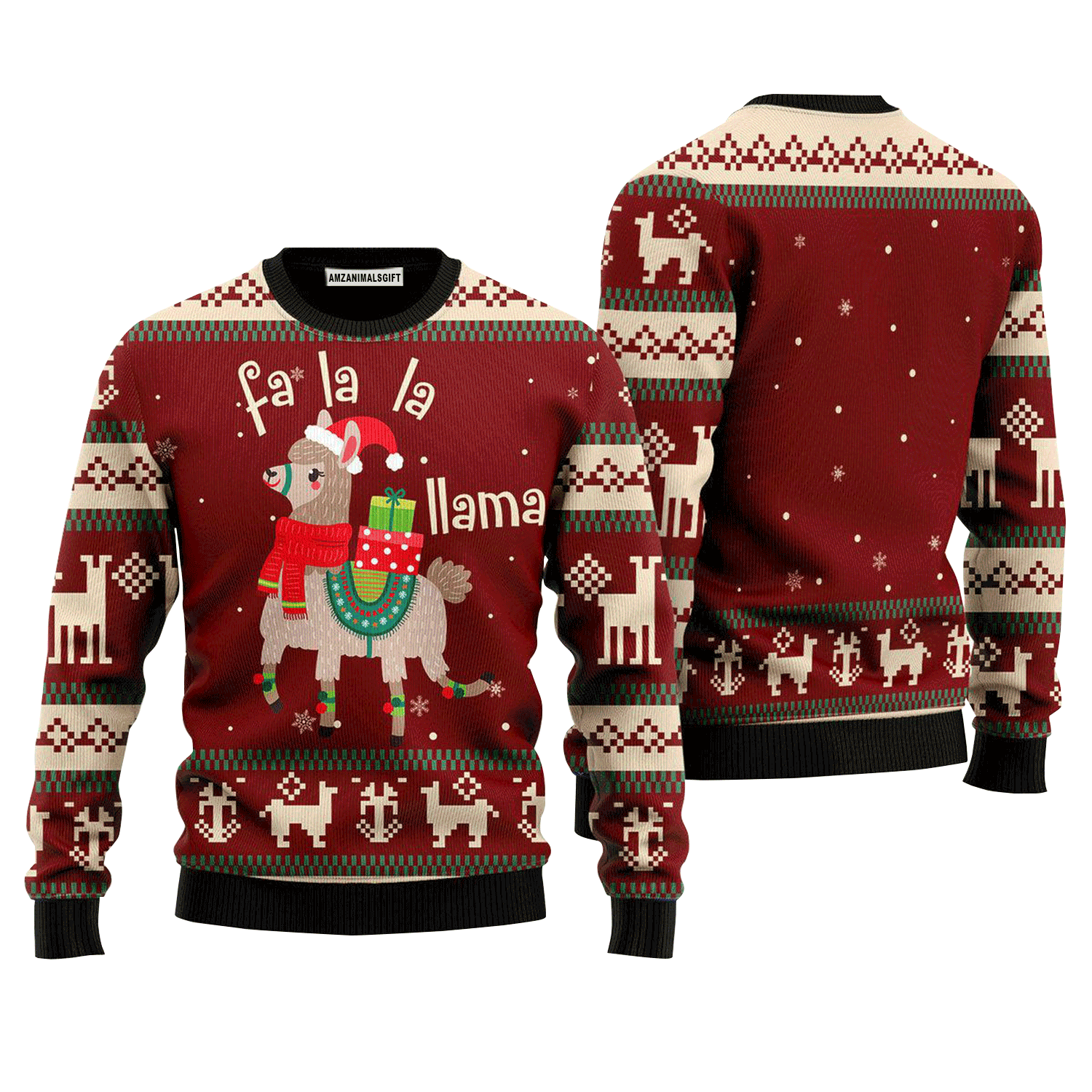 Llama Lalala Sweater Chritmas Pattern, Ugly Sweater For Men & Women, Perfect Outfit For Christmas New Year Autumn Winter