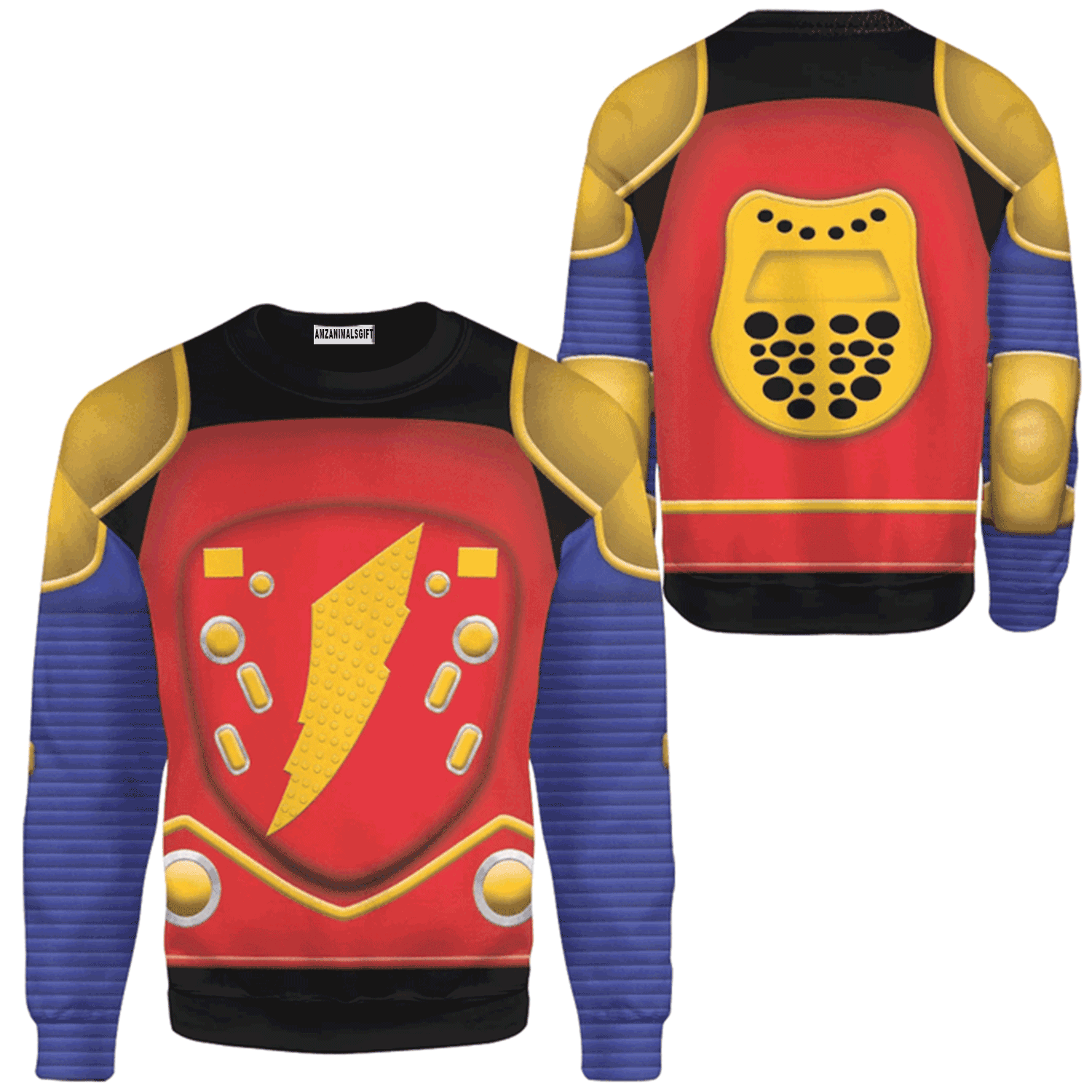 Mighty Morphin Power Rangers Christmas Sweater Alpha 5 Custom Cosplay Costume, Ugly Sweater For Men & Women, Power Rangers Lover
