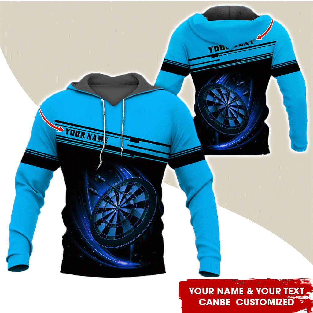 Customized Name & Text Darts Premium Hoodie, Darts Hoodie For Darts Lovers, Darts Players