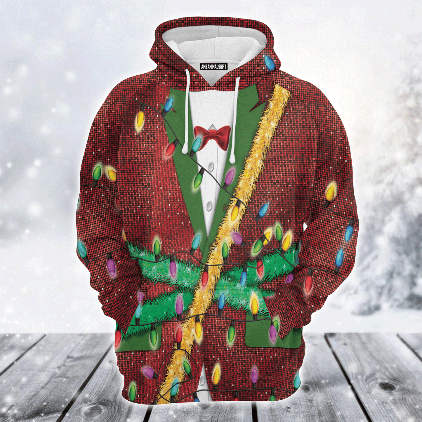 Christmas Light Premium Christmas Hoodie, Christmas Light Unisex Red Hoodie For Men & Women - Perfect Gift For Christmas, Family