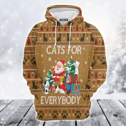 Cat Xmas Premium Christmas Hoodie, Cat For Everybody Unisex Hoodie For Men & Women - Perfect Gift For Christmas, Cat Lovers