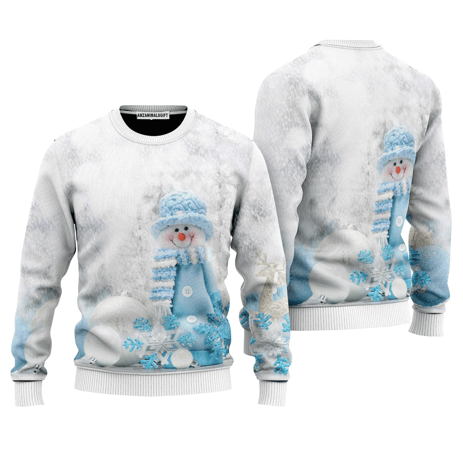 Christmas Blue Snowman Sweater, Ugly Sweater For Men & Women, Perfect Outfit For Christmas New Year Autumn Winter