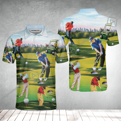 Golf Men Hawaiian Shirt - Golf Men, Golf Cart Hawaiian Shirt - Perfect Gift For Men & Women, Golf Lover