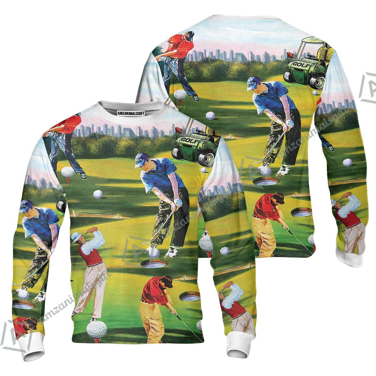 Golf Men Hawaiian Shirt - Golf Men, Golf Cart Hawaiian Shirt - Perfect Gift For Men & Women, Golf Lover