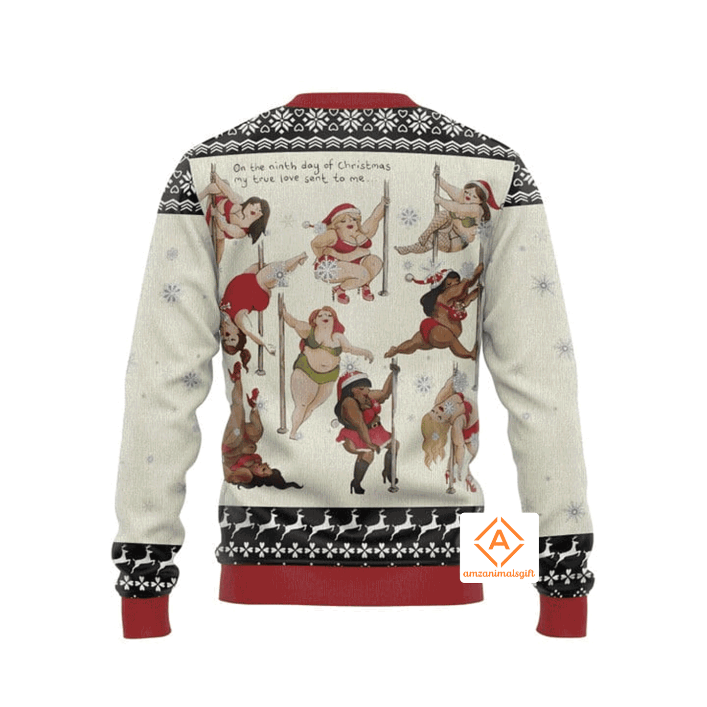 Nine Ladies Dancing Sexy Christmas Sweater, Ugly Sweater For Men & Women, Perfect Outfit For Christmas New Year Autumn Winter