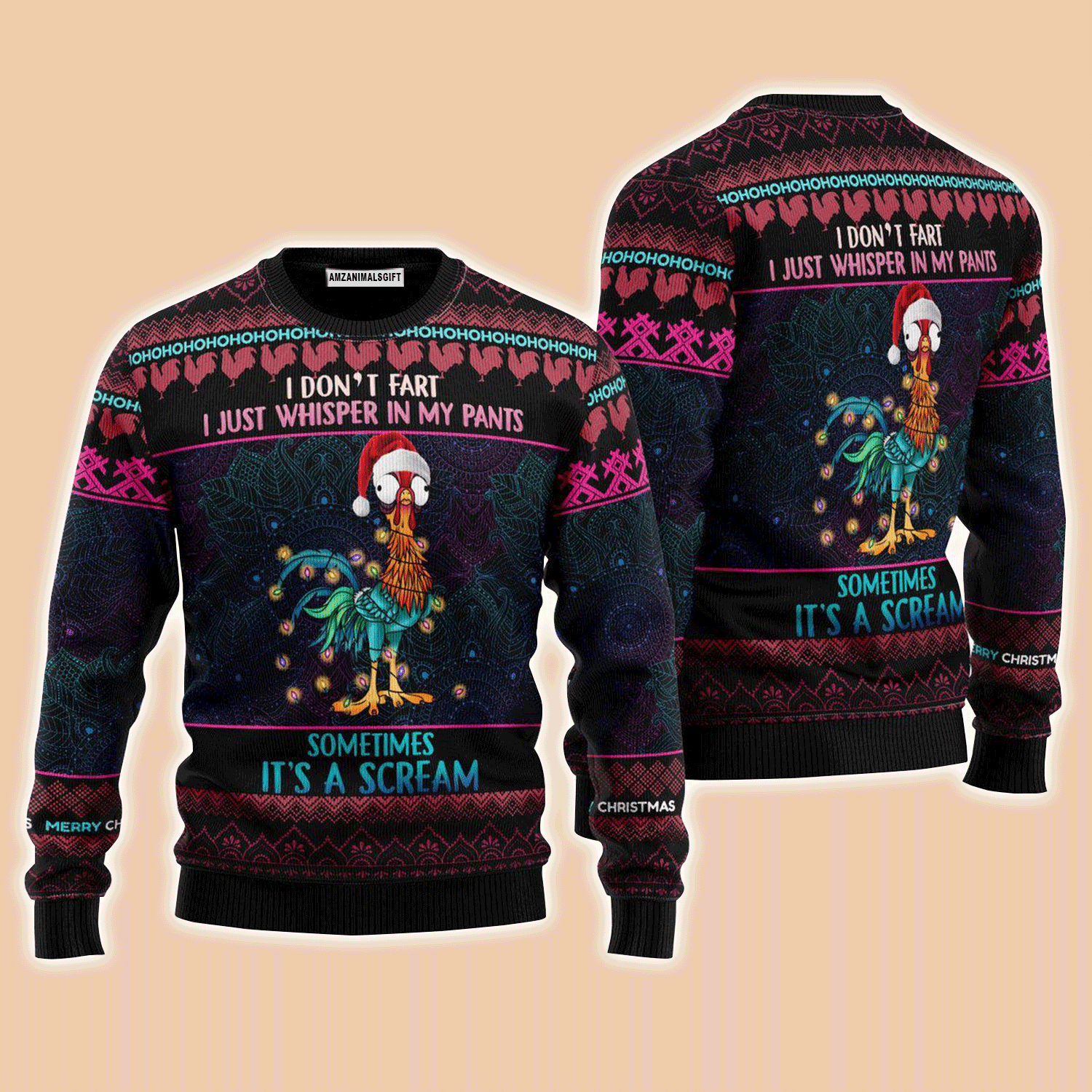 Chicken Sweater I Don't Fart, Ugly Sweater For Men & Women, Perfect Outfit For Christmas New Year Autumn Winter