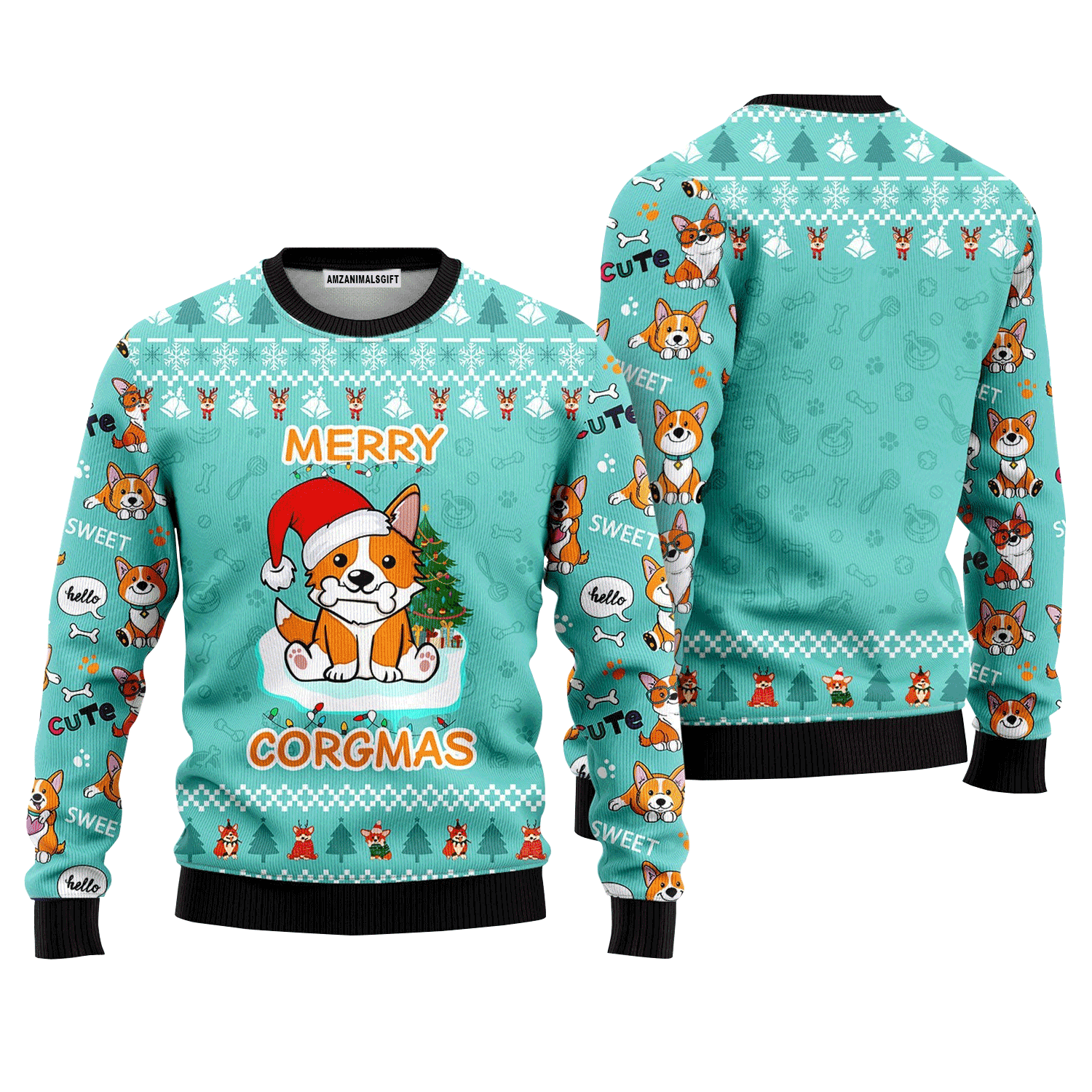 Cute Dog Merry Corgmas Sweater, Ugly Sweater For Men & Women, Perfect Outfit For Christmas New Year Autumn Winter