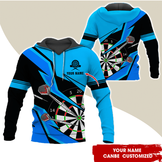 Customized Name Darts Premium Hoodie, Lightning Pattern Darts Hoodie For Men & Woman, Perfect Gift For Darts Lovers, Darts Player