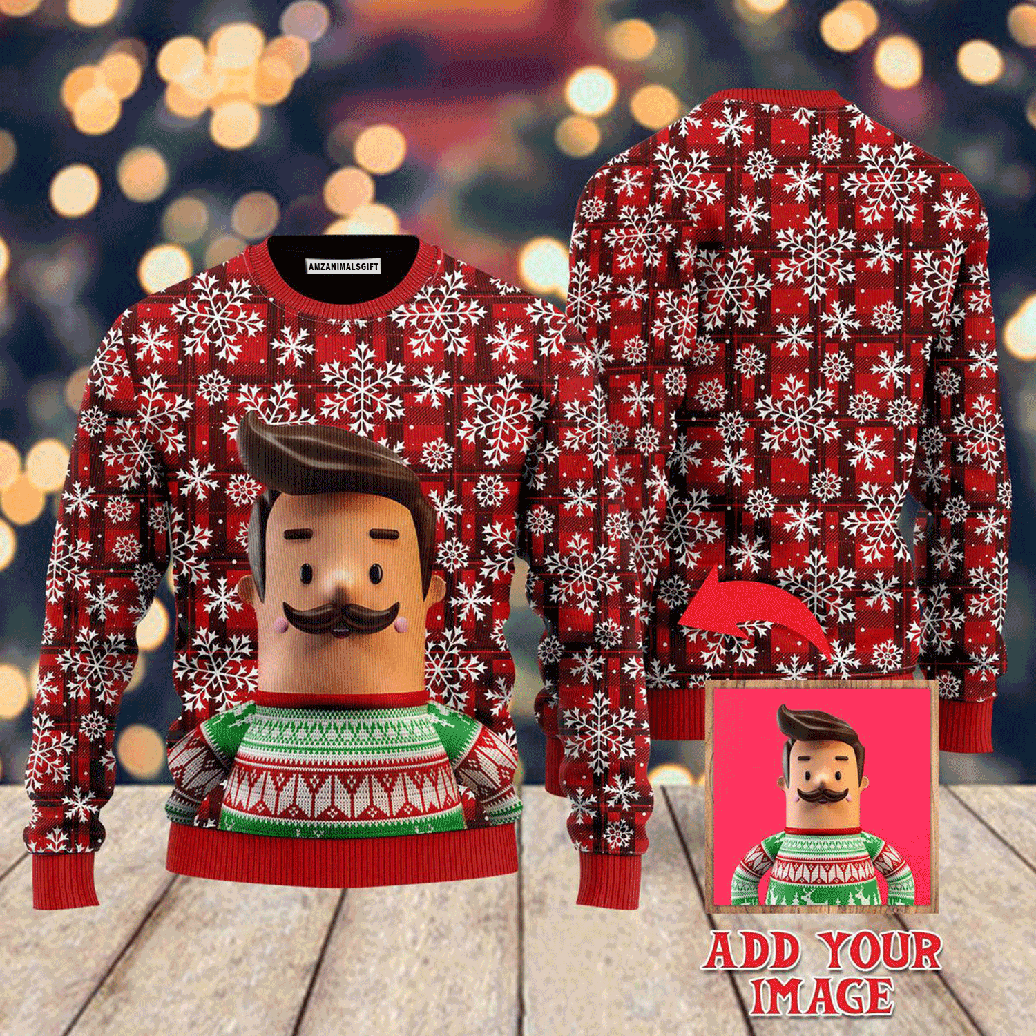 Custom Your Love Photo And Merry Christmas Sweater, Ugly Sweater For Men & Women, Perfect Outfit For Christmas New Year Autumn Winter