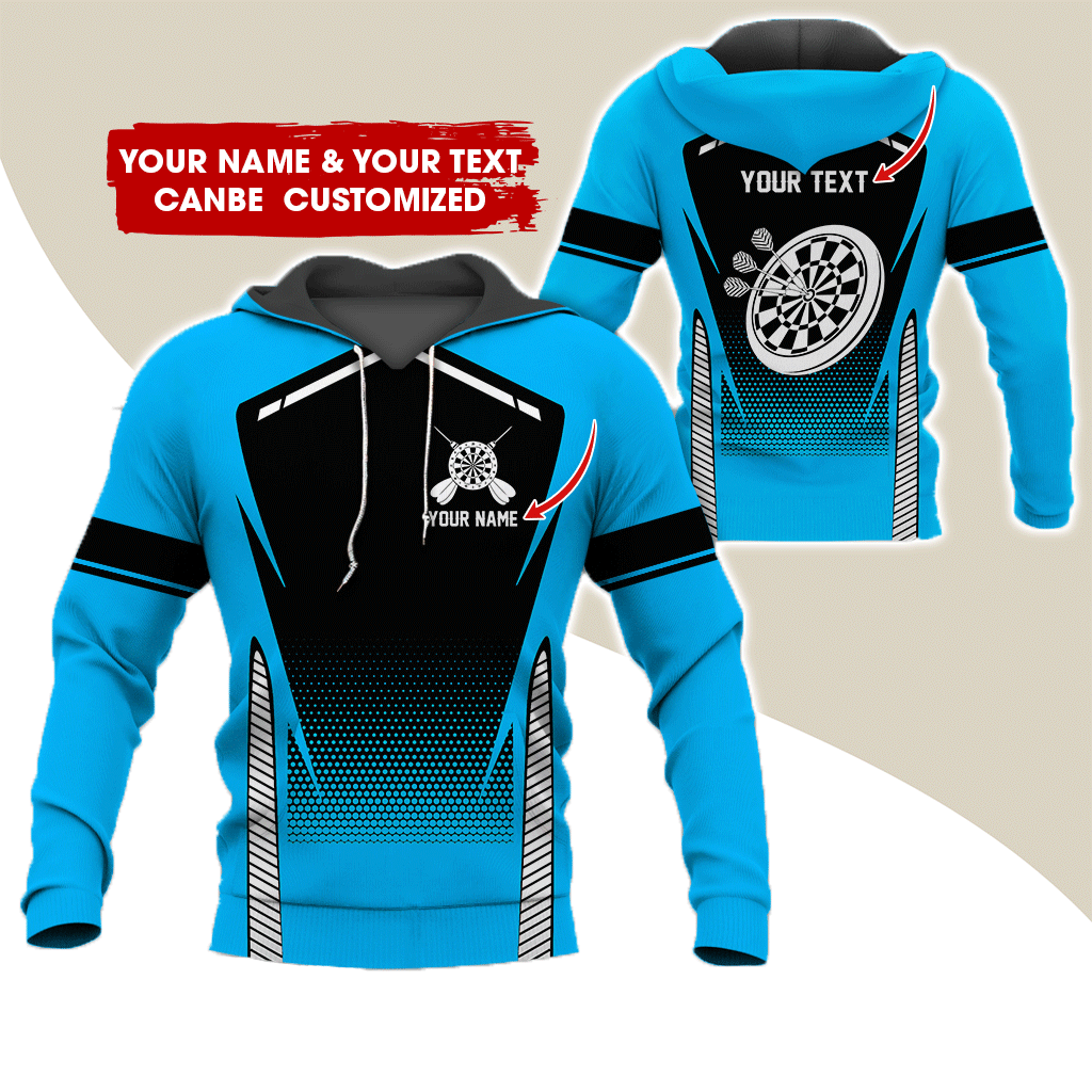 Customized Name Darts Premium Hoodie, Dartboards Pattern Darts Hoodie For Darst Player - Gift For Darts Lovers, Friend, Family