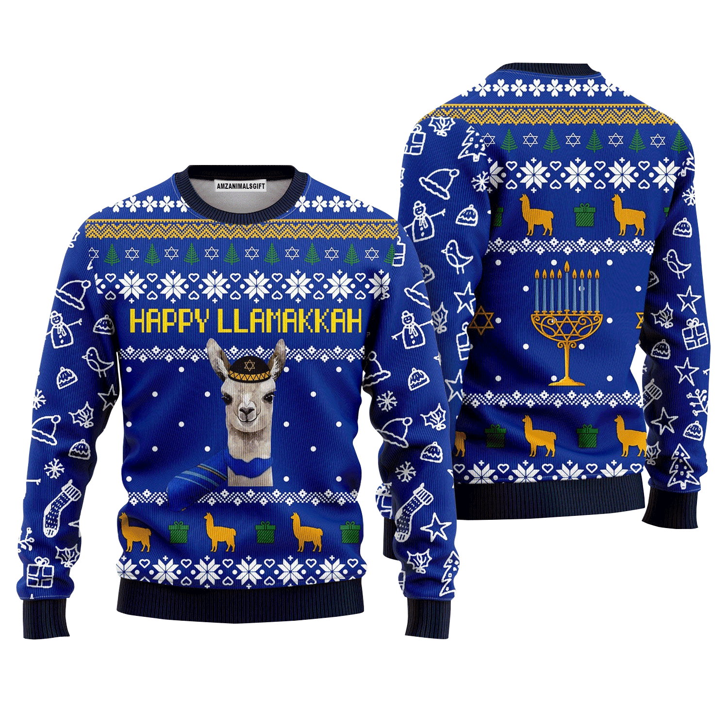 Happy Llamakkah Sweater Merry Christmas, Ugly Sweater For Men & Women, Perfect Outfit For Christmas New Year Autumn Winter