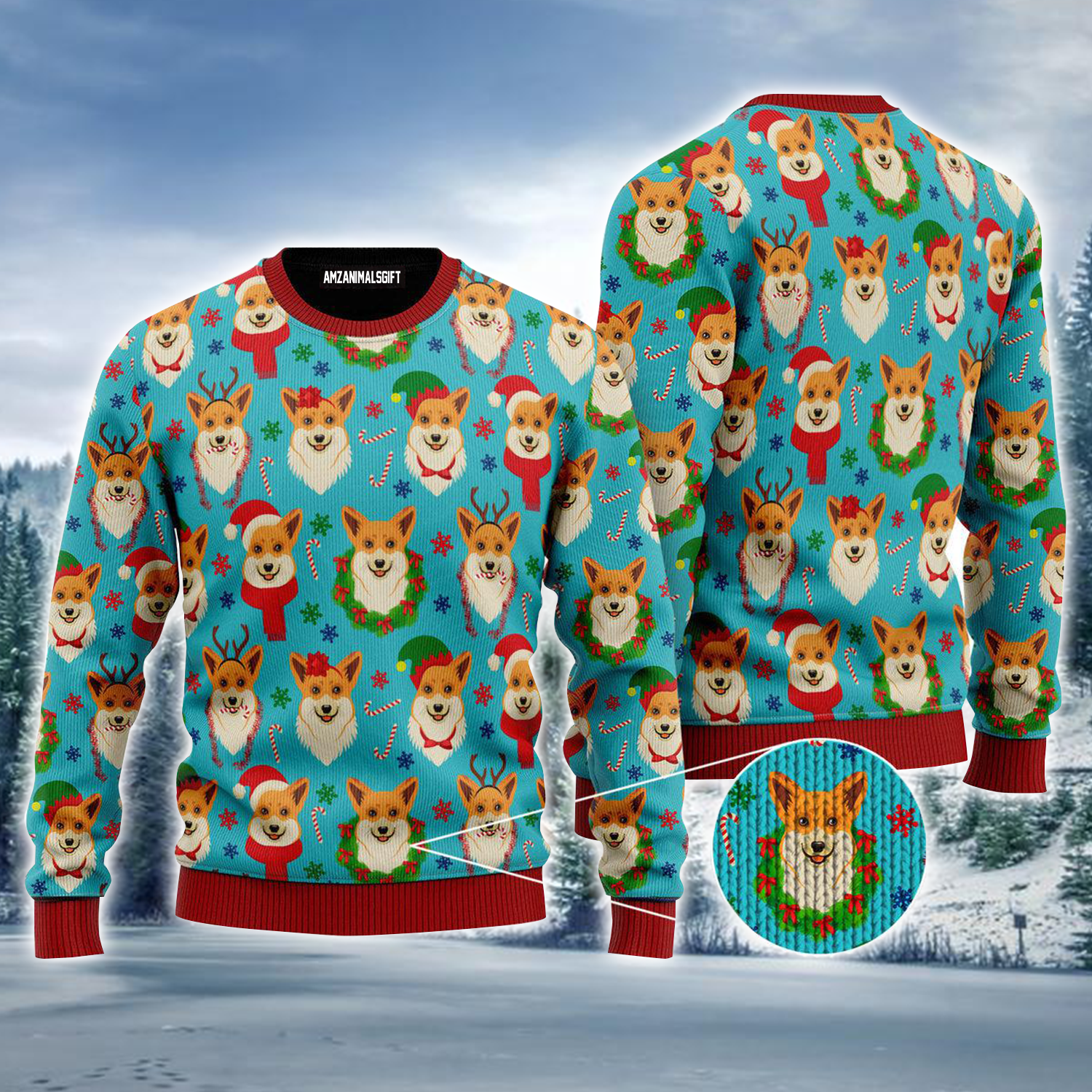 Corgi Dog Ugly Sweater, Funny Christmas Corgi Dog Ugly Sweater For Men & Women, Perfect Gift For Corgi Lovers, Friends, Family