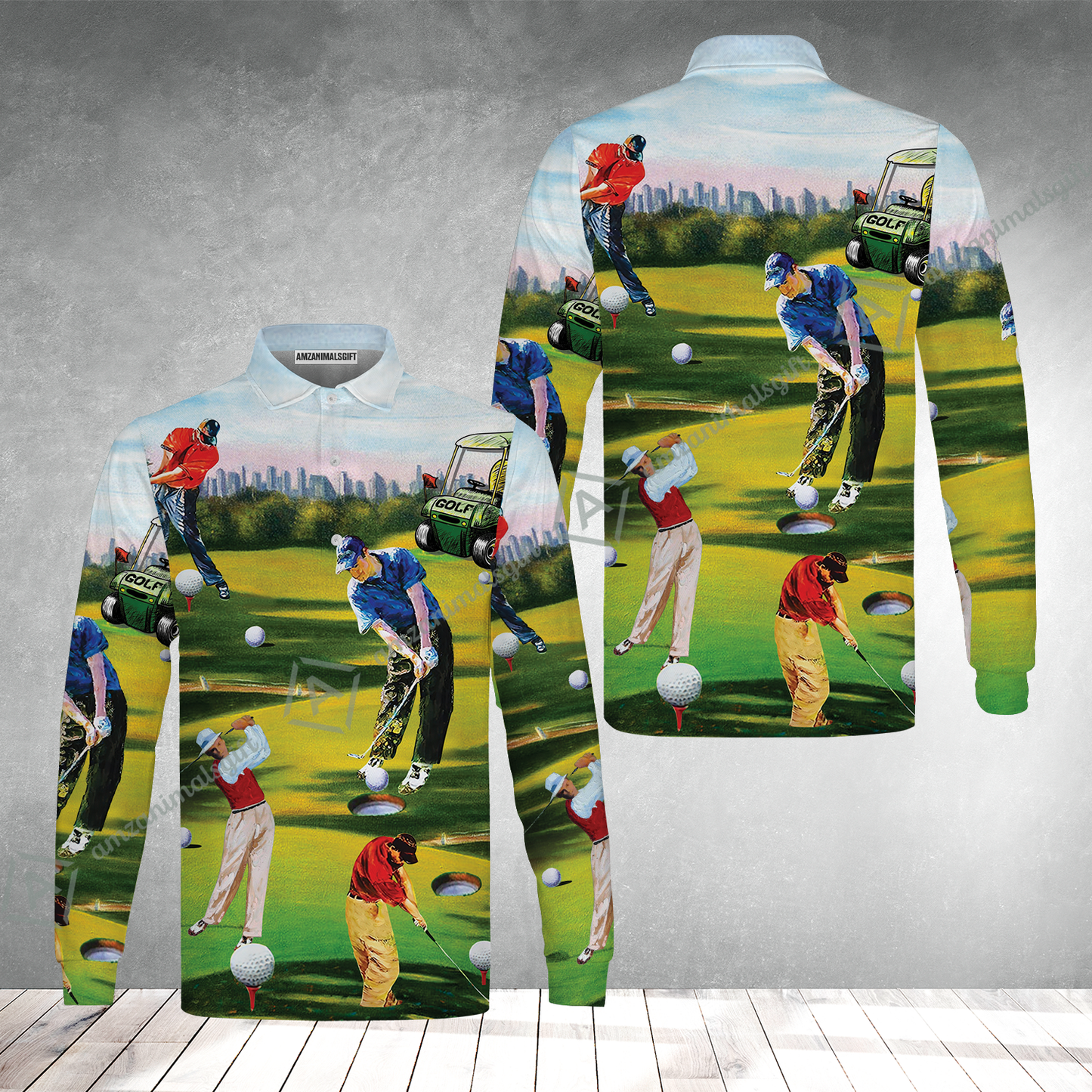 Golf Men Women Polo Shirt - Golf Men, Golf Cart Women Polo Shirt - Perfect Gift For Men & Women, Golf Lover