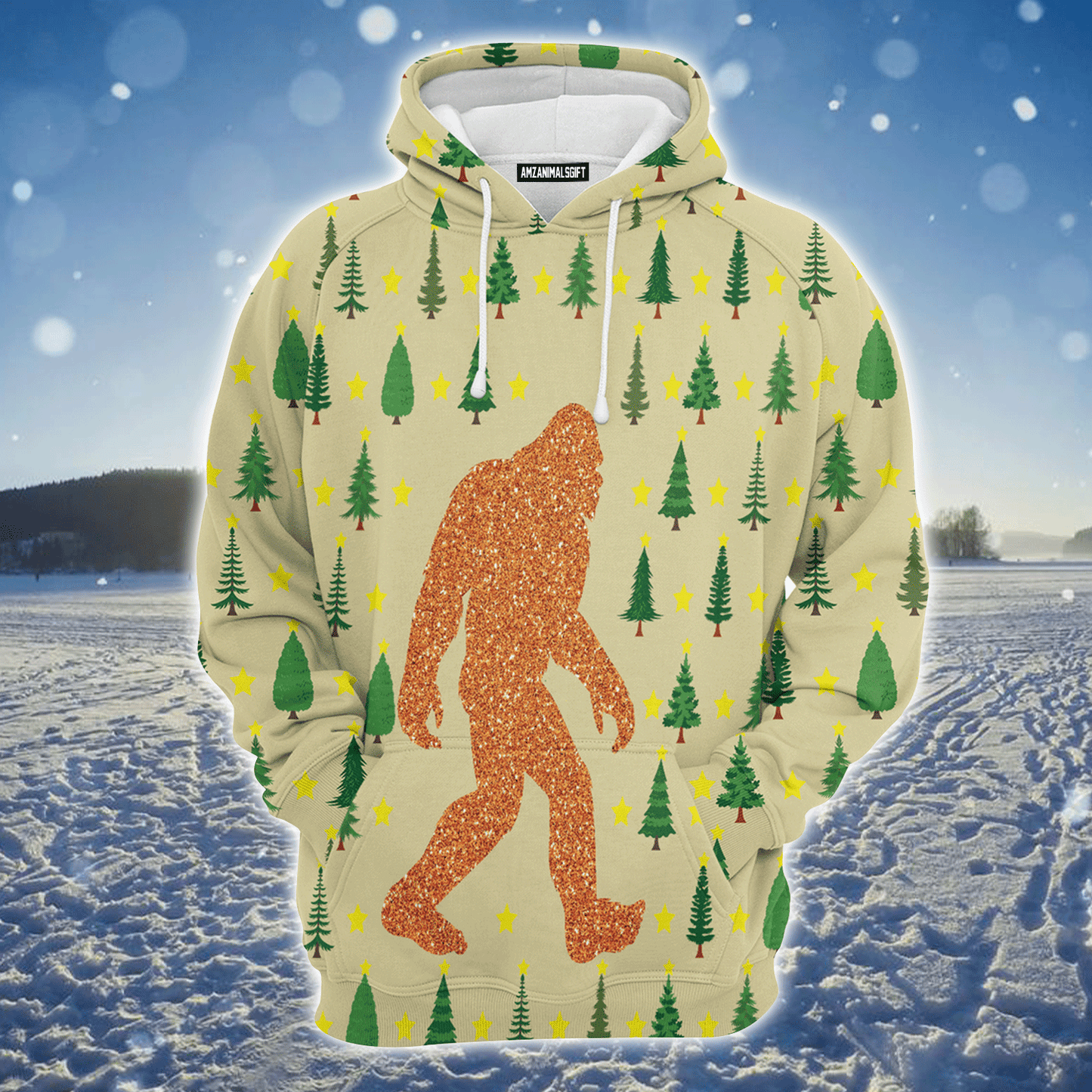 Bigfoot Premium Christmas Hoodie, Bigfoot Sasquatch Unisex Hoodie For Men & Women - Perfect Gift For Christmas, Friends, Family