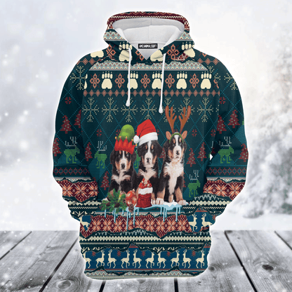 Bernese Mountain Premium Christmas Hoodie, Cute Bernese Mountain Dog Christmas Hoodie For Men & Women - Perfect Gift For Christmas, Dog Lover