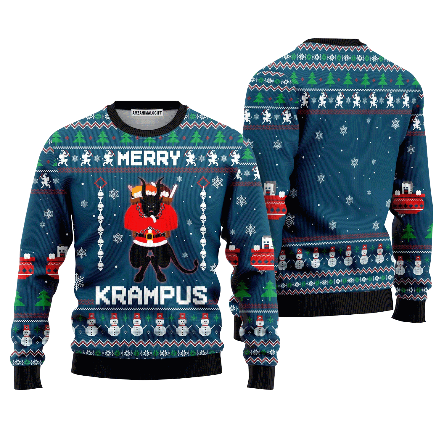 Merry Krampus Sweater Christmas, Ugly Sweater For Men & Women, Perfect Outfit For Christmas New Year Autumn Winter